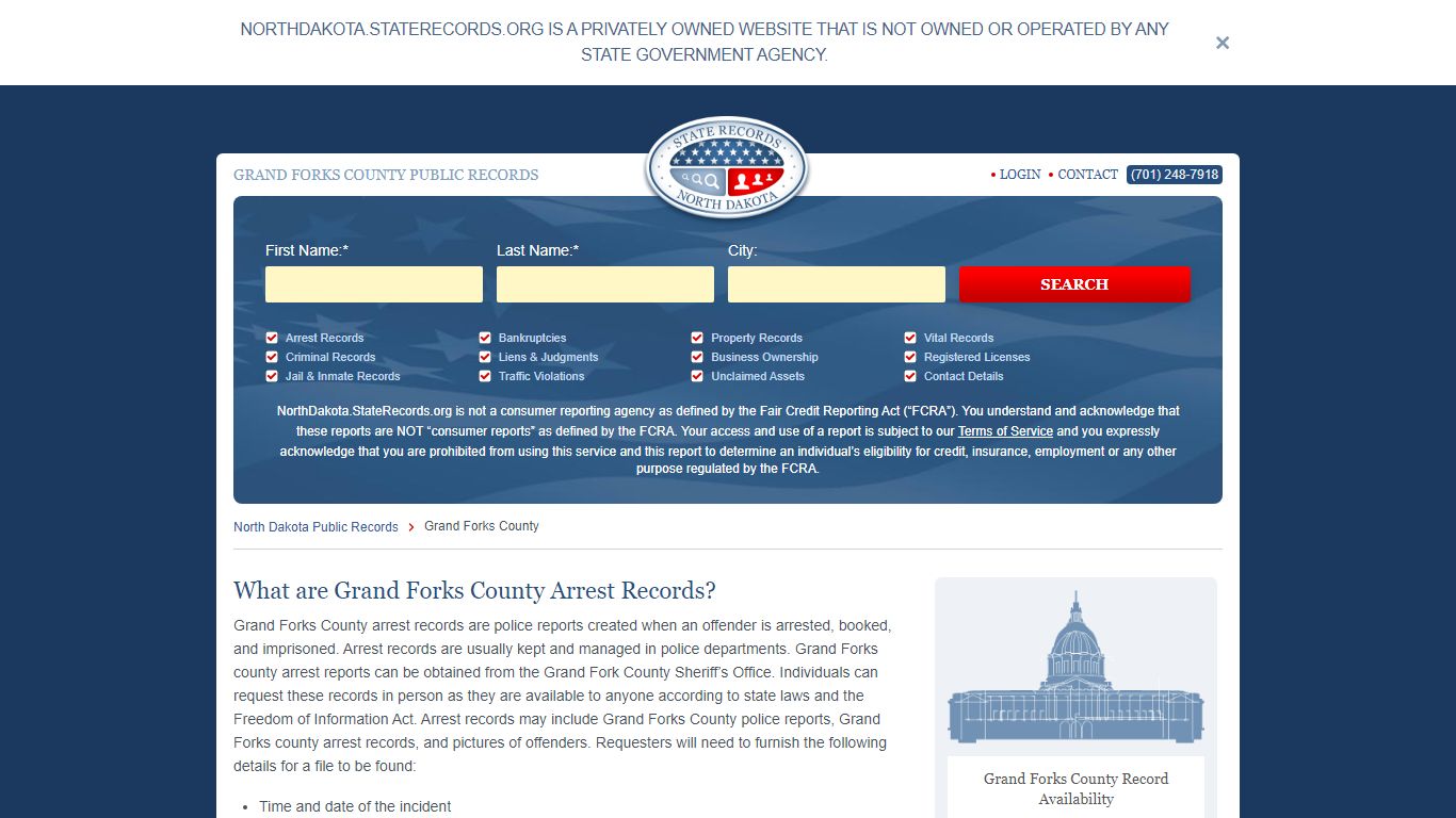 GRAND FORKS COUNTY PUBLIC RECORDS